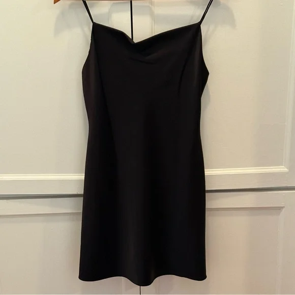 Alice + Olivia | Dresses | Alice Olivia Black Spaghetti Strap Mini Dress |  Poshmark